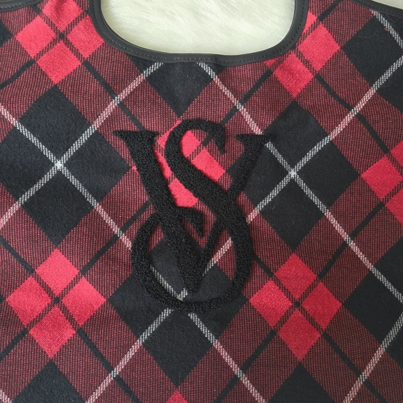 Victorias Secret Tartan Plaid VS LogoTote Bag - Picture 2 of 2